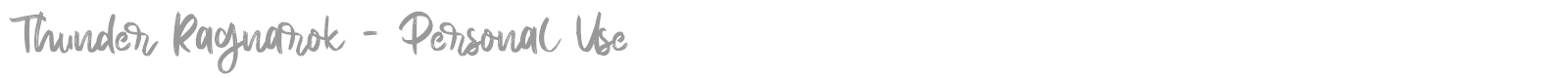 Thunder Ragnarok font preview